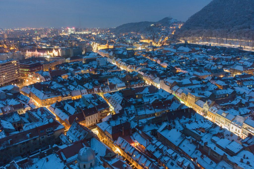 brasov iarna la aora albastra
