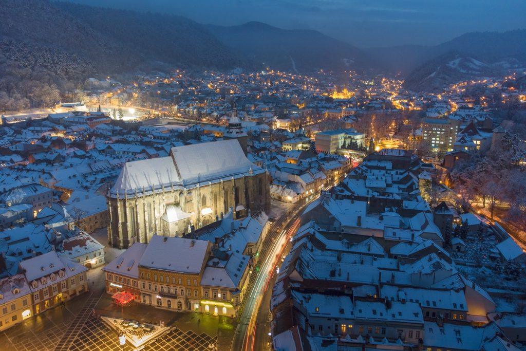 biserica neagra brasov peisaj de iarna